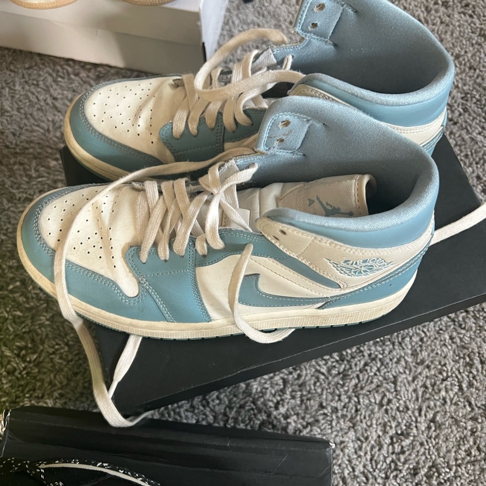 Nike Air Jordan Sneakers in Light Blue and White